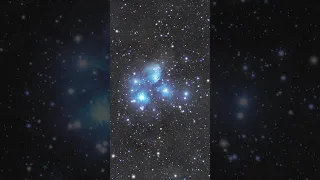 Flying towards M45 Pleiades star cluster in the constellation of Taurus.