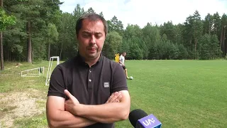 Гравці житомирського "Полісся" тренуються до товариського матчу із київськими динамівцями