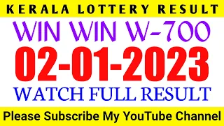 Kerala Lottery Result | 02.01.23 | Win Win Lottery Result Today | കേരള ലോട്ടറി ഫലം | WW-700