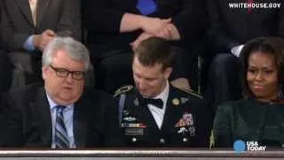 Soldier praised in Obama speech ; I don't deserve it