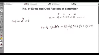 Number of Even and Odd factors