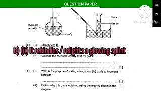 Chemistry past paper questions and answers