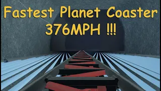 I Built the Fastest Coaster with Highest G-Force in Planet Coaster - 376MPH and 924G!