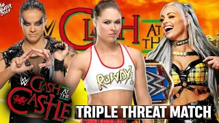 WWE Clash At The Castle 2022 -[FULL MATCH] Ronda Rousey vs Liv Morgan vs Shayna Baszler