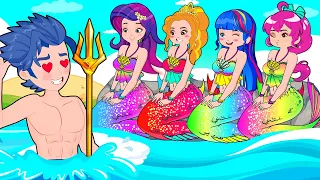 Little Mermaids Falling in Love 2 🧚‍♀️ The Secret Life of Princesses | Hilarious Cartoon Animation