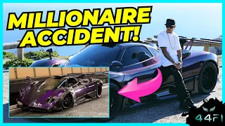 Lewis Hamilton's Pagani Zonda is destroyed after an accident in Wales.