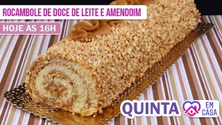 Live - Rocambole de Doce de Leite e Amendoim - Semana Em Casa com a Chef Silvia Nicolau