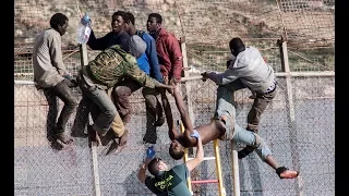 the most dangerous  Journey from Africa Libya and  Morocco to Europe