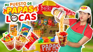 🤪 MI PUESTO de PAPAS LOCAS 🔥 GOMITAS 🍟 PICOSAS Y DULCES 🌶| CONNY CHANGARROS