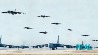 Israeli Tension! US B-52 Bombers Take Off One by One at Full Speed