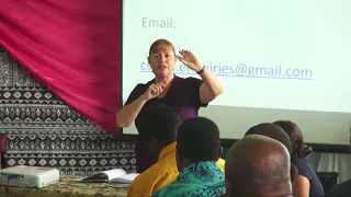 Fijian Attorney General conducts the Question and Answer Session for Teachers in Savusavu