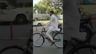 RJD leader Tej Pratap Yadav Was Seen Riding A Bicycle On The Streets Of Patna | Shorts | News18