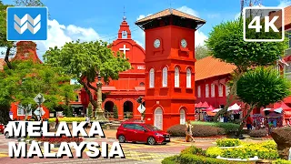 [4K] Melaka City (Malacca) Malaysia 🇲🇾 Jonker Street Chinatown Walking Tour Vlog & Travel Guide