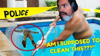 Dom Gets a Job Cleaning Pools... But Makes a Horrific Discovery... (dead body found 😨)