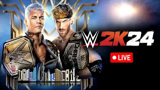 Live 🔴 | WWE 2K24 | Playing Full King & Queen of The Ring 2024 Match Card🔥