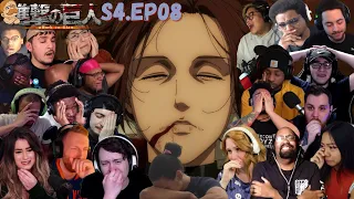 SASHA'S DEATH & EREN REACTION ! ATTACK ON TITAN SEASON 4 EPISODE 08 ULTIMATE REACTION COMPILATION