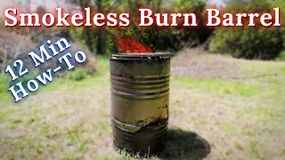 DIY Smokeless Burn Barrel Build in less than 12 minutes