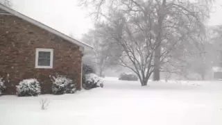 Heavy Snow in Bowling Green, KY 1/22/2016