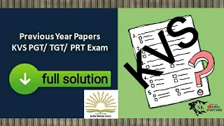 KVS exam | KVS PRT 2018 Answer key | KVS PRT previous year question paper with solution | English