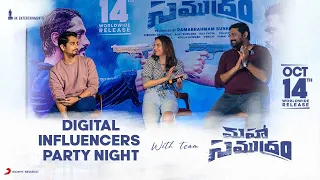 Maha Samudram Team Party Time With Digital Influencers | Siddharth |Aditi Rao | Ajay Bhupathi