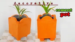 84 | how to make unique cement pot at home | cement craft ideas | @DKcrafting775