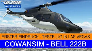 CowanSim Bell 222B Helicopter - Erster Eindruck & Testflug in Las Vegas ★ MSFS 2020