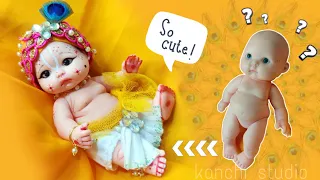 Little Krishna making from doll |Makeover of laddu gopal 😍 @kanchistudio