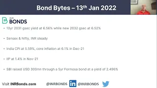 SBI issues USD bonds at 2.496% - Bond Bytes 13th Jan 2021