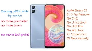 samsung a04e(A042) bit 5 frp remove 100% no more brom preloader stops working new security oct 2023