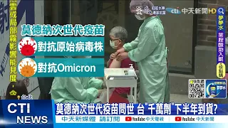 【每日必看】莫德納次世代疫苗問世 台"千萬劑"下半年到貨? @CtiNews  @CtiHealthyme  20220610