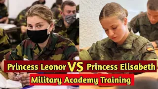 Princess Leonor VS Princess Elisabeth Shows actions during military training | young princesses