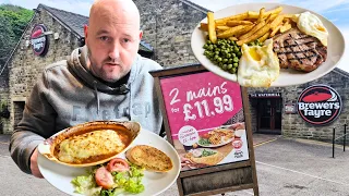 Is the Brewers Fayre THE CHEAPEST PUB LUNCH EVER ??? - 2 Mains for £11.99 - The Watermill, Halifax