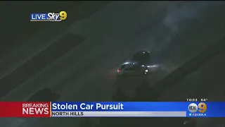 Pursuit Of Suspected Stolen Vehicle Ends In Crash On Southbound 405 Freeway