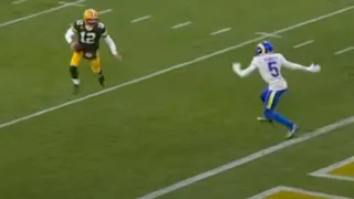 Aaron Rodgers FAKES OUT Jalen Ramsey on TD run