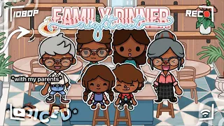 🍽️ Family Dinner Night Out 🍝 *with parents* || *VOICED 🔊* || Toca Boca Life World 🌍