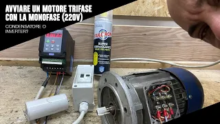 Avviare un motore trifase con la monofase: condensatore o inverter?