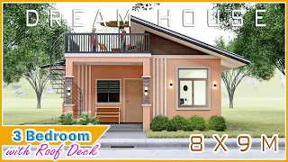 SMALL HOUSE DESIGN IDEA | 3 Bedroom with Roofdeck