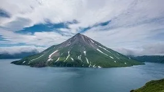 The Active Volcano in Russia, Tao-Rusyr (Mount Krenitsyn)