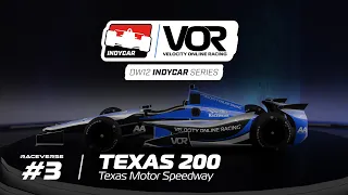 VOR IndyCar DW12 ICONIC Series | 4D Racewear TEXAS 200 | Sea 2 Rd 3 | iRacing IndyCar Broadcast