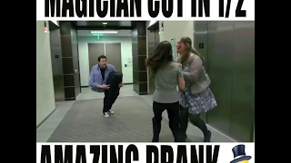 MAGICIAN CUT IN HALF PRANK 🎩😱 Starring  - Andy Gross For more amazing magic