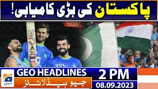 Geo Headlines Today 2 PM | PCB's efforts regarding India-Pakistan match paid off | 8 September 2023
