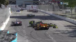 Verizon IndyCar Series 2016. Honda Indy Toronto. Ryan Hunter Reay Crash into Charlie Kimball