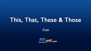 Free English Lessons:  This, That, These, Those video