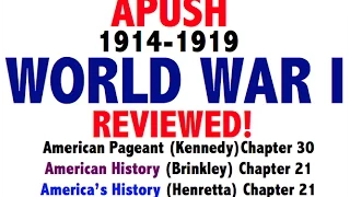 American Pageant Chapter 29 APUSH Review (APUSH Period 7 World War I