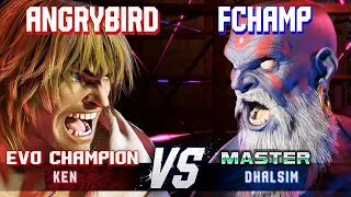 SF6 ▰ ANGRYBIRD (Ken) vs FCHAMP (Dhalsim) ▰ High Level Gameplay