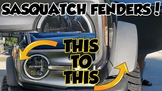 HOW TO INSTALL SASQUATCH FENDER FLARES ON ANY FORD BRONCO *2022 BIG BEND BUILD*