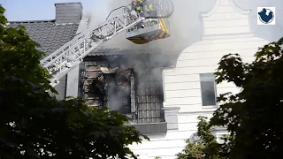 Brand  eines Mehrfamilienhauses in Neuwied Dammstraße