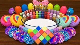 RAINBOW Slime!! Mixing Random into GLOSSY Slime !!! Satisfying Slime Video #213