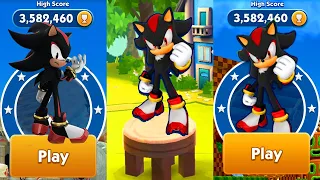 Sonic Dash - Shadow Unlocked & Fully Upgraded Update - All 49 Characters Unlocked Gameplay