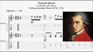 Turkish March or Rondo Alla Turca - Wolfgang Amadeus Mozart (1756 - 1791) |  Guitar Tab - Full HD